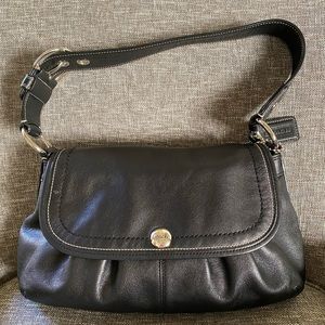 COACH Black Leather Shoulder Bag, Hand Bag